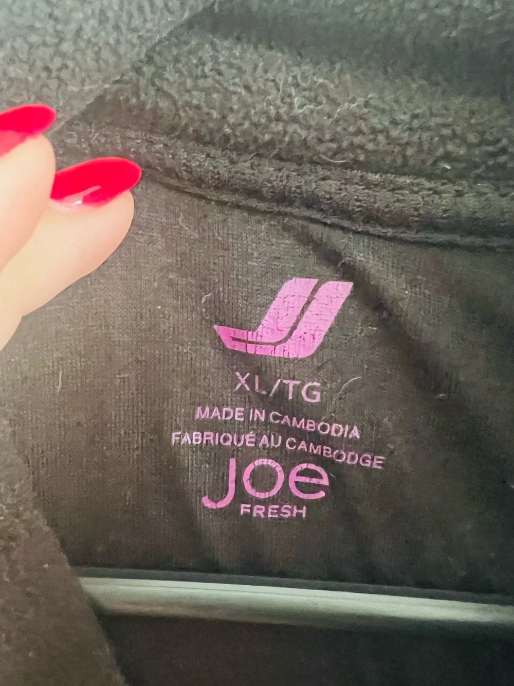 Joe Fresh Black Full-Zip Fleece Jacket